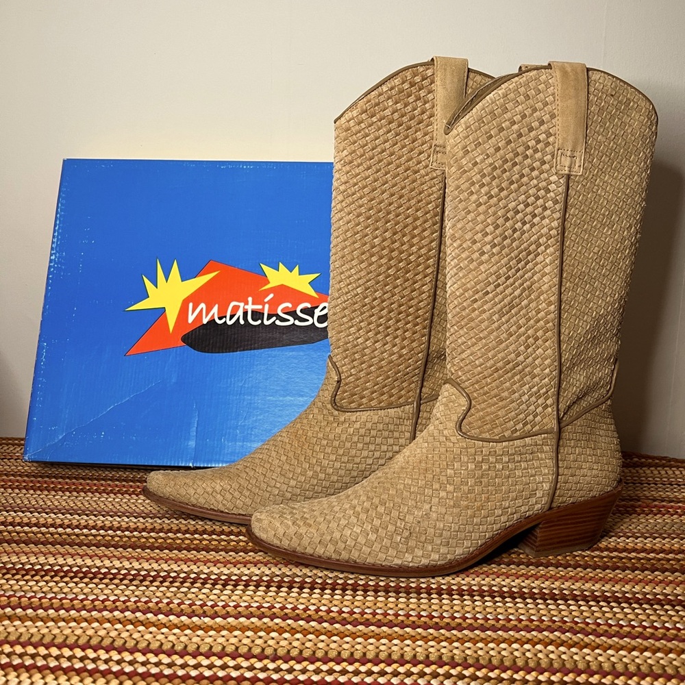 Matisse woven suede cowboy boots